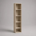 Bibliothèque étroite ouverte en MDF chêne clair avec 5 étagères 40 x 30 x 180 cm